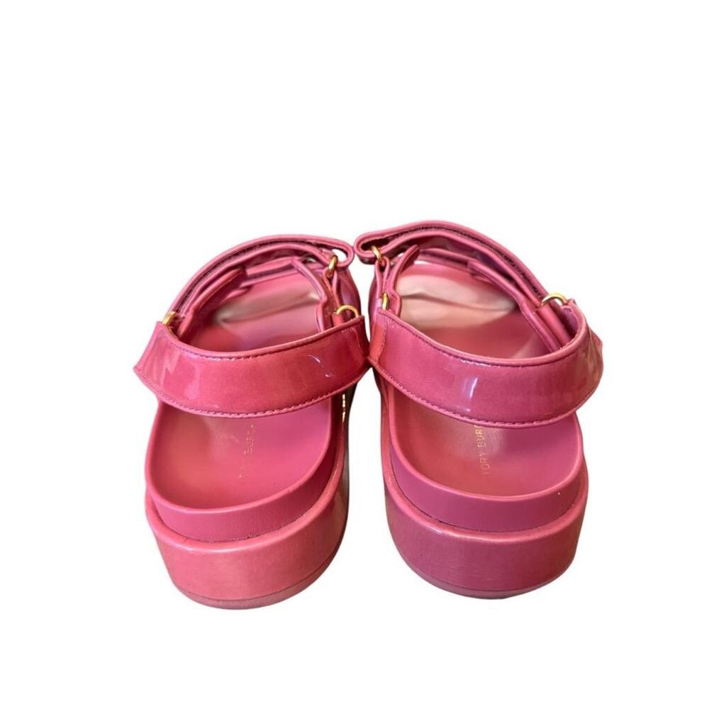 Tory Burch Kira Sport Sandal Washed Berry Patent Leather Women size 10 - Picture 4 of 6